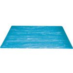 This rectangular blue cutting board boasts a marbled texture similar to the MH-USA 4 x 6 Blue Marble Anti-Fatigue Mat, blending style with function.