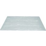 The MH-USA 4 x 6 Gray Marble Anti-Fatigue Mat is a translucent rectangular chair mat designed to protect floors and facilitate smooth chair wheel movement with its subtly textured surface.