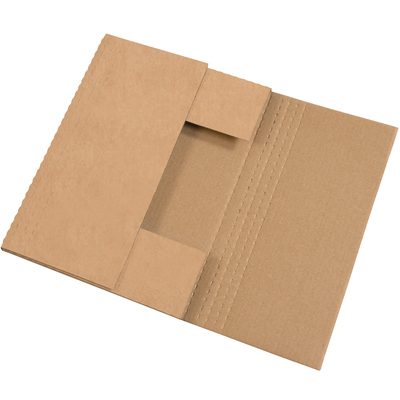 MIBMROSK.jpg A 15 x 11 1/8 x 2 Kraft Easy-Fold Mailer, featuring scored lines for a central pocket, is sold in bundles of 50.