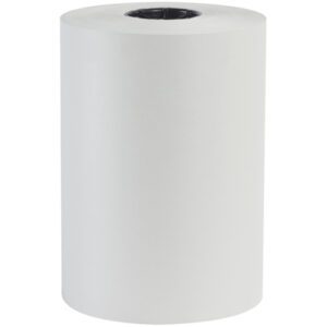 An upright MH-USA 12 Newsprint Roll, around 1440 long, with a black core at the top, stands on a flat surface against a white background.