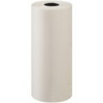 A large MH-USA 20 newsprint roll stands upright against a plain background. Its smooth, white, approximately 1440 feet roll is ideal for printing or as a dispenser refill.