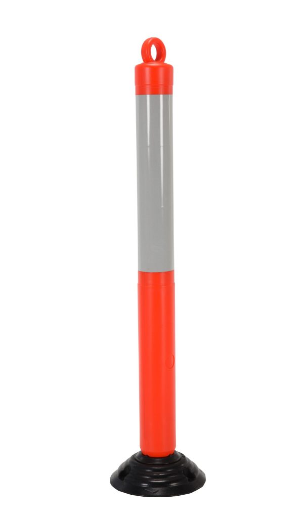 Orange Plastic Bollards 46.5 In Height