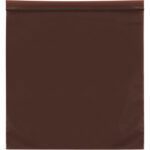 A square, plain brown resealable plastic bag with a ziplock closure against a white background resembles the MH-USA 3 x 5 - 3 Mil Reclosable Amber UV Bags (1000/Case), ensuring contents remain secure and protected from UV rays.
