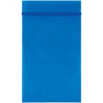 The MH-USA 2 x 3 - 2 Mil Blue Reclosable Poly Bags offer a convenient zip closure for versatile storage. Sold in cases of 1000, these bags are practical and reliable, showcased against a white background.