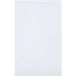 The MH-USA 4 x 2 x 6 - 2 Mil Gusseted Reclosable Poly Bag is a transparent, resealable plastic bag with a ziplock closure, displayed against a white background. Its clear and simple design makes it ideal for versatile storage needs.