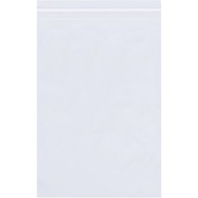 PB4069.jpg A front-view of an empty, transparent MH-USA 6 x 16 - 2 Mil Reclosable Poly Bag against a white background showcases its clear surface and sealed top edge, ideal for versatile storage. (1000/Case).