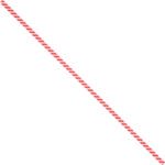 A long, thin, red and white diagonally striped straw mirrors the style of MH-USA’s Red Candy Stripe Paper Twist Ties (2000/Case), set against a plain white background.