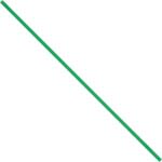 A slender green plastic straw on a white background contrasts elegantly with the MH-USA 10 x 5/32 Green Paper Twist Ties (2000/Case), adding a subtle yet functional twist to organization.