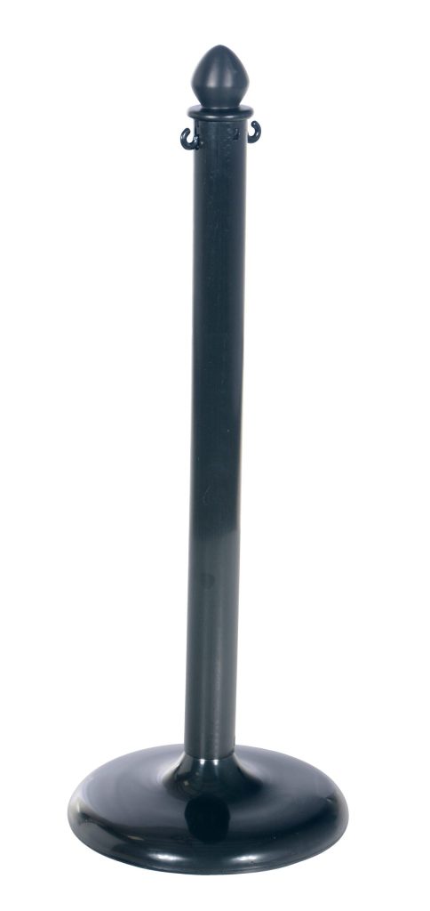 Black Barricade Floor Mounting