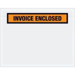 The MH-USA 7 x 5 1/2 plastic envelopes feature an orange Invoice Enclosed label and are sold in cases of 1000, making your documents stand out.