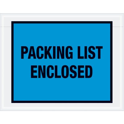 PL407.jpg The MH-USA 7 x 5 1/2 blue envelopes, featuring a black border and the bold words PACKING LIST ENCLOSED, ensure secure document enclosure. Available in cases of 1000, they boost efficiency for all packaging needs.