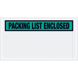 The MH-USA 5 1/2 x 10 envelopes, featuring Packing List Enclosed in green at the top, are available in cases of 1000, adding a professional touch to your packaging needs.