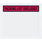 The MH-USA 10 X 12 Red Packing List Enclosed Envelopes (500/Case) feature clear fronts and bold red and black text to display contents and protect your packing list, ideal for secure shipping.