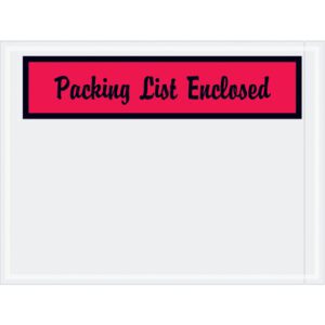 "Packing List Enclosed" (Panel Face-Script) Envelopes