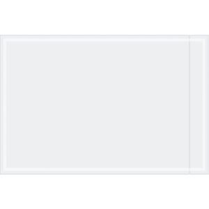 A blank whiteboard with a faint border and a slightly reflective surface mirrors the pristine clarity of MH-USAs Clear Face Document Envelopes.