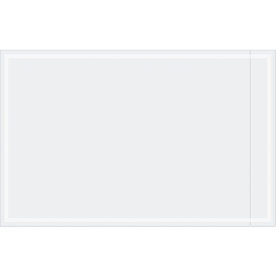 PL473.jpg A blank, pale gray rectangular surface with a thin border is perfect for presentations or planning—ideal as a seamless backdrop for organizing using MH-USA 5 1/8 x 8 Clear Face Document Envelopes (1000/Case).