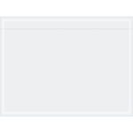 Similar to MH-USA 4 x 3 Clear Face Document Envelopes (1000/Case), this is a transparent, resealable plastic bag with a white labeling strip at the top, shown empty against a plain white background.