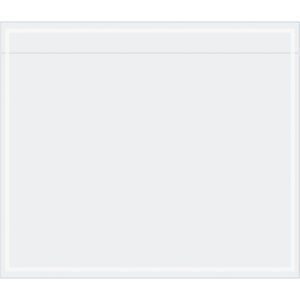 A plain white rectangular envelope, similar to the MH-USA 7 x 6 Clear Face Document Envelopes (1000/Case), has a horizontal line at the flaps top, offering a clean minimalistic look against a pristine white background.