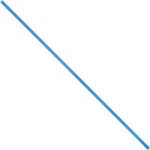 Against a plain white background, a diagonal blue straw echoes the sleek design of MH-USA 6 x 5/32 Blue Plastic Twist Ties (2000/Case).