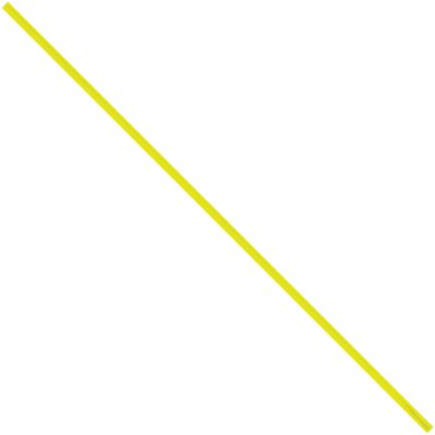 PLT6Y.jpg A long, thin yellow line, similar to the MH-USA 6 x 5/32 Yellow Plastic Twist Ties (2000/Case), stretches diagonally from top left to bottom right on a white background.