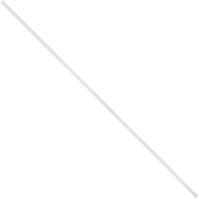PLT8W.jpg A slender white stick positioned diagonally on a plain background resembles an MH-USA 8 x 5/32 White Plastic Twist Tie from a 2000-piece case.