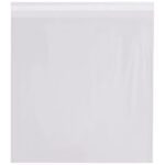 The MH-USA 12 x 12 - 1.5 Mil Resealable Poly Bags offer a clear rectangular design with a white sealing strip, combining practicality and durability. Each case contains 1000 bags.