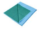 The Vestil Heavy Duty Moving Pads Polyester/Cotton 4 Pack features a blue outer and green inner layer, made from durable polyester/cotton blend with quilted zigzag stitching, ideal for protecting valuables during transit.