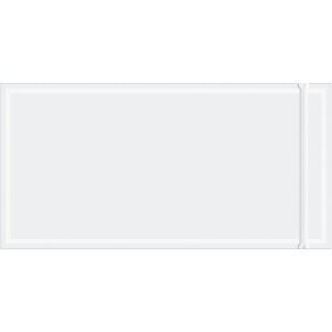 A plain white ticket with faint borders and perforated right edges on a white background echoes the simplicity of MH-USAs 5 x 10 Resealable Clear Face Document Envelopes.