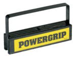 The Vestil Magnetic Easy Lift is a black and yellow rectangular magnetic tool with a top handle, featuring POWERGRIP in bold black letters, designed for lifting heavy items up to 51.5 lb.
