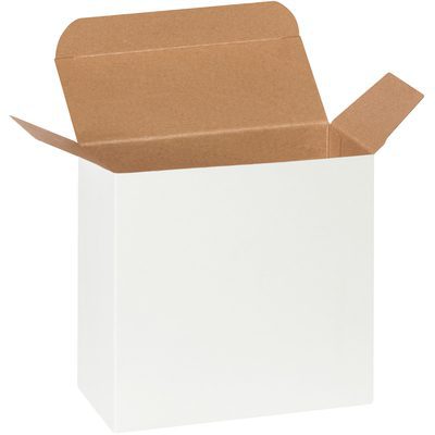 RTC51W.jpg The MH-USA 5 5/8 x 2 1/2 x 5 5/8 white reverse tuck folding cartons feature a standing design with brown interior flaps. These versatile, empty boxes are sold in a convenient pack of 250 per case.