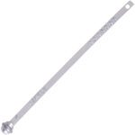 The MH-USA Metal Globe Truck Seals - Silver (200/Case) feature a sturdy silver strip with a round locking mechanism, embossed numbers, and the word SAMPLE for secure applications. Each case contains 200 seals to meet your needs.