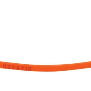 The Vestil Red Polypropylene Security Seal 8.125In has a locking mechanism on one end of its long strip, features SEAL and 0324218 for secure closure and identification.