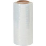 A roll of MH-USA 12 x 120 Gauge x 1000 Blown Hand Stretch Wrap, with a brown cardboard core, is shown upright on a white background.