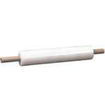 The MH-USA 30 x 90 Gauge x 1000 Extended Core Cast Stretch Wrap, featuring a brown cardboard core at both ends, is neatly displayed against a plain white background.