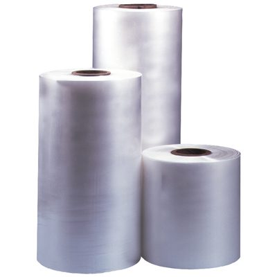 SH1660.jpg Displayed against a white background, one roll of MH-USA 16 x 60 Gauge x 4375 Polyolefin Shrink Film is among three shrink wrap rolls, varying in size: the largest on the left, medium at the back, and smallest on the right, offering reliable packaging coverage.