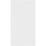 A rectangular plain white tile with a glossy finish, echoing the sleek precision of MH-USA 12 x 18 - 100 Gauge Shrink Bags (250/Case). Its smooth surface subtly reflects light, and the edges are neatly defined.