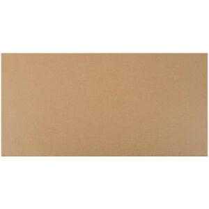 A rectangular, plain, light brown surface that resembles a sheet of cardboard or cork panel, similar to the MH-USA Double Wall Corrugated Sheets in a 24 x 48 size (5/Bundle).