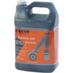 The MH-USA K-1 Gallon of Black Ink (1 Gal) comes in a large gray jug with an orange stencil roller graphic, perfect for your stenciling and marking needs with 1 gallon (3.785 liters) of ink.