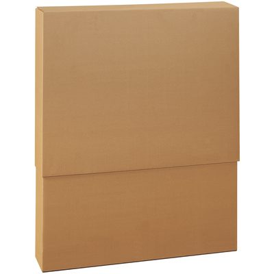 T30624INNER.jpg A large, flat, rectangular cardboard box labeled MH-USA 30 x 6 x 24 Telescoping Inner Boxes (10/Bundle) stands upright against a plain white background.