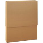 An MH-USA 37 1/2 x 4 1/2 x 30 telescoping outer box, part of a bundle of ten, is a large plain brown cardboard rectangle standing upright on a white background. Its smooth surface is free of markings or labels, ideal for versatile packaging needs.