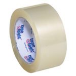 A 6-pack of 2 x 110 yds. Clear Tape Logic® Lbs170 Industrial Tape, with visible Tape Logic branding on the inner core, stands upright against a white background.