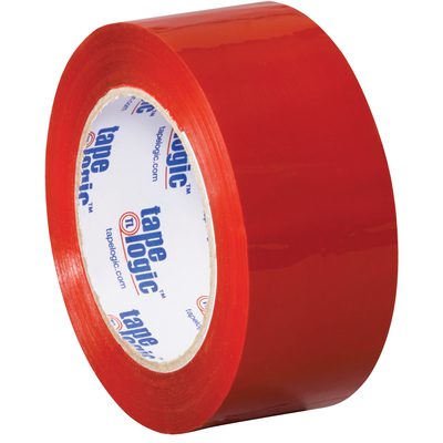 T90222R6PK.jpg The 2 x 110 yds. Red Tape Logic® Carton Sealing Tape comes in a vibrant red color with a glossy finish and features a white core with blue and red text. Its available in a convenient 6 pack, ideal for all your packing needs.