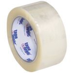 A 6-pack of Tape Logic® Lbs700 Economy Tape offers glossy, clear rolls measuring 2 x 110 yds. with a white inner label featuring blue and red branding. Visible adhesive edges provide versatile use.