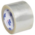 The 3 x 55 yds. Clear Tape Logic® Lbs1000 Economy Tape features a glossy finish revealing its adhesive side and comes with branded inner labels. It is available in a convenient pack of 24 rolls per case.