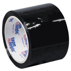 The 3 x 55 yds. Black Tape Logic® Carton Sealing Tape comes wound neatly on a roll with the brand name on the core, reflects light beautifully, and is available in a convenient case of 24 rolls.