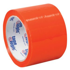 Tape Logics vibrant 3 x 55 yds. orange carton sealing tape features the brand on the inner ring and is ideal for sealing cartons. Available in cases of 24 rolls.