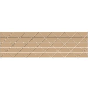 The 72mm x 375 Kraft Central® 235 Reinforced Tape, beige and rectangular, features a geometric design with diagonal and horizontal lines creating diamond shapes.