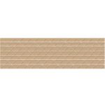 This rectangular tile has a beige background with a light gray diagonal crisscross pattern, similar to the elegant diamond design found in Kraft Central® 270 Reinforced Tape.