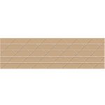 The rectangular beige tile design, like the sturdy 72mm x 450 Kraft Central® 235 Reinforced Tape (10/Case), boasts a geometric pattern with diagonal lines that form diamond shapes, creating a beautifully textured appearance.