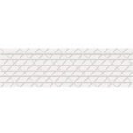 The 3 x 450 White Central® 270 Reinforced Tape (10/Case) features a sleek pattern of diagonal and horizontal lines forming triangles and diamonds, adding a modern, minimalist touch to any project.